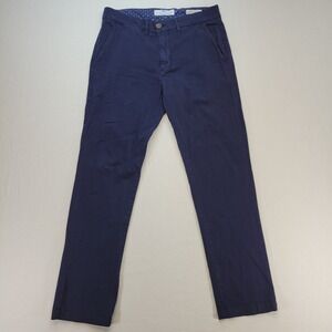 Peter Manning Pants Mens 31x28 Blue Lightweight Stretch Chino New York USA